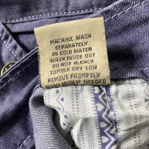 CELEBRITY PINK Denim Sailor Low Rise Wide Leg Dungaree Jeans Womens 7 Dark Blue - Picture 15 of 15